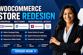 design redesign woocommerce store redesign homepage sections, responsive layout