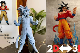 convert 2d to 3d model from image photo sketch logo to stl 3d printing