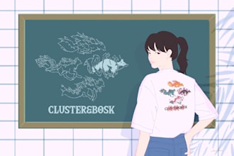 create anime style design for tshirt and merch