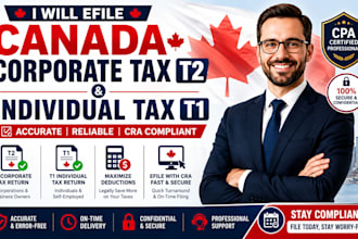 efile canada corporate tax t2 and individual tax t1