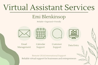 be your reliable VA for admin and customer support