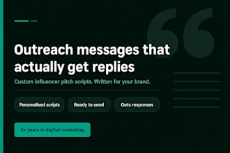 write instagram influencer outreach message for your brand