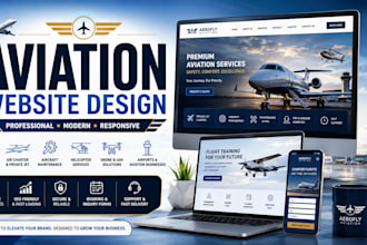 design aviation, helicopter, drone, private jet, air charter and airline website