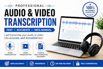 transcribe audio and video into accurate text