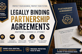 write a legally binding partnership agreement for your business