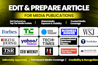 prepare and edit your article for eb1a, eb2 niw professional media publication