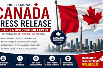 write SEO canada press release and publish it on top canadian news sites