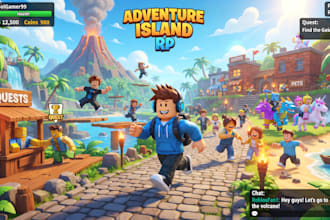develop full roblox game with lua scripting, roblox map building, weapons, gui