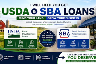 write an institutional sba loan proposal and usda business loan plan