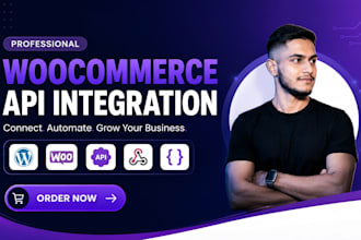 integrate woocommerce API, wordpress API, rest API and webhooks
