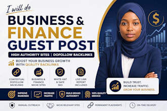 write and publish business finance guest posts on high da DR sites