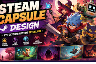 do steam capsule cover art game poster steam capsule game art design