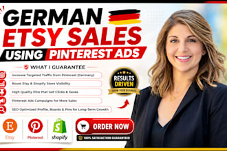 setup germany pinterest marketing ads for etsy shop SEO, german etsy promotion