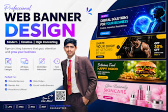 design website banners, banner ads and web sliders