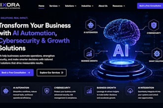build wix ai consultant website ai automation agency service cybersecurity site