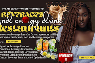 do beverages, food scientist, food supplement formulation, recipe development
