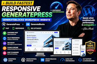 build fastest SEO generatepress generateblocks gutenberg wordpress website