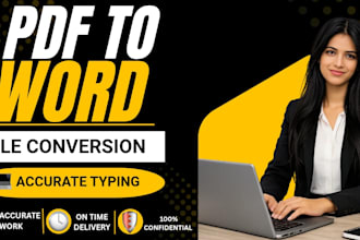 do PDF to word, file conversion and typing