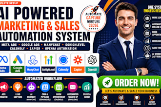 setup meta ads google ads manychat gohighlevel calendly zapier openai automation