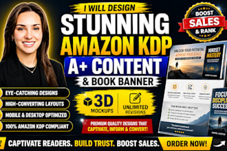 design stunning amazon KDP a plus content and book banner
