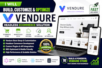 optimize vendure headless ecommerce marketplace api integration seo websit