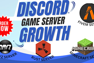 discord server promotion, minecraft promotion, fivem, dayz, rust gaming server