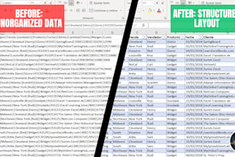 clean your excel database