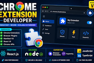 develop chrome extension, browser plugin, ai automation, aws and manifest v3 app