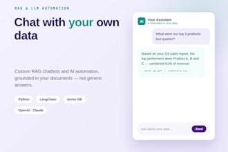 build llm automation and rag chatbot with python