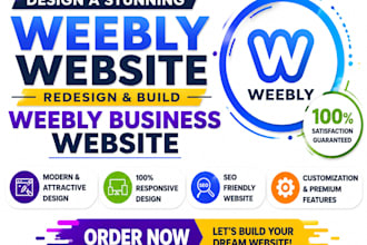 design a stunning weebly website redesign and build weebly business website