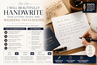 beautifully handwrite your letters, notes, and wedding invitations