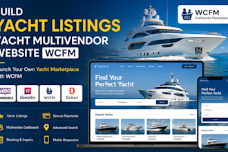 build yacht listings, yacht multivendor website wcfm