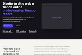 diseño tu sitio web o landing page profesional