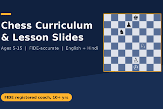 design a chess curriculum and lesson slides as a fide rated