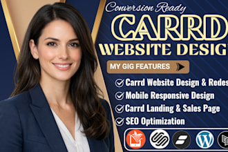 design or redesign carrd landing page or website,carrd co book author website