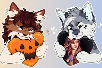 draw furry stickers furry badge nsfw telegram stickers furry headshot pfp icon