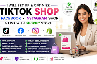 set up tiktok shop product listing  social commerce facebook instagram shop