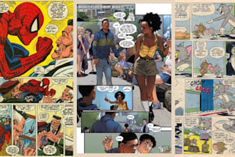 draw retro comic book, vintage pop art illustration design