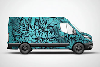 creative custom car wrap, van wrap, truck wrap, trailer wrap