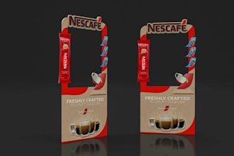 design a realistic 3d selfie booth