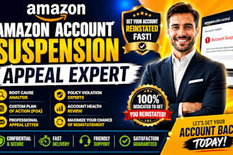 reinstate amazon suspended account appeal plan of action poa service