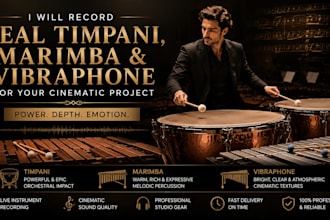 record real timpani, marimba, and vibraphone for your cinematic project