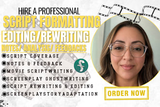 edit, format, and proofread edit your script or screenplay by using final draft