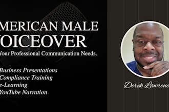provide professional american male voice over for business projects