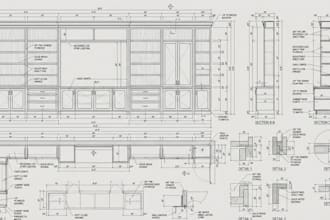 design millwork shop drawing carpentry plans cutlist