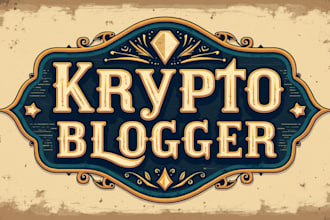 do make awesome style krypto blogger vintage logo design