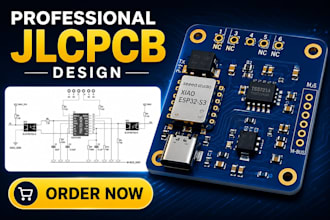 design jlcpcb ready pcb with lcsc components and assembly files
