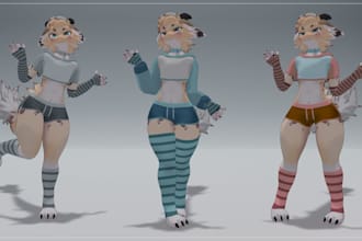 custom vrchat furry avatar vrc furry avatar anthro vr character furry vrc avatar