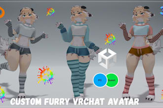 furry vrchat avatar, anthro vr character, vrc furry avatar, furry vrc avatar