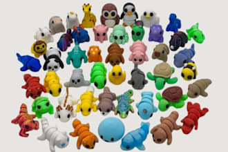 design cute 3d toys action figures 3d figurines toy design stl for 3d printing